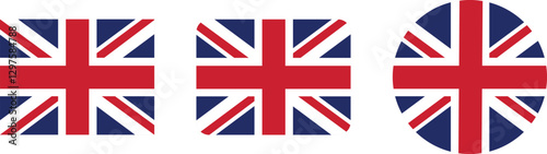 British Flag Design Variations for Graphic Use