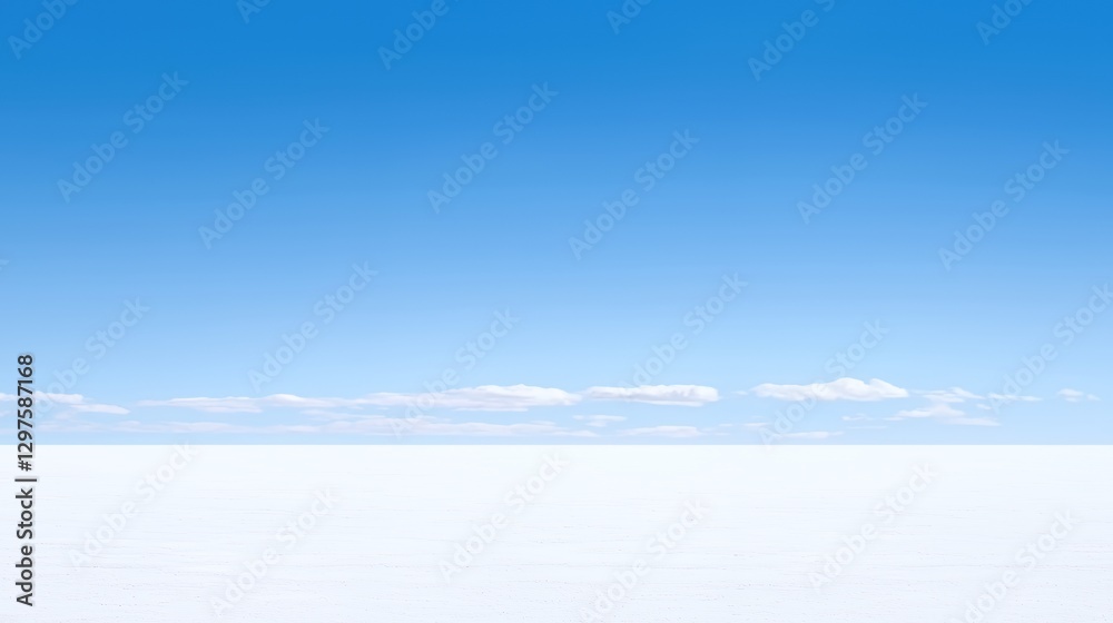 Obraz premium Vast White Salt Flat Under a Clear Blue Sky
