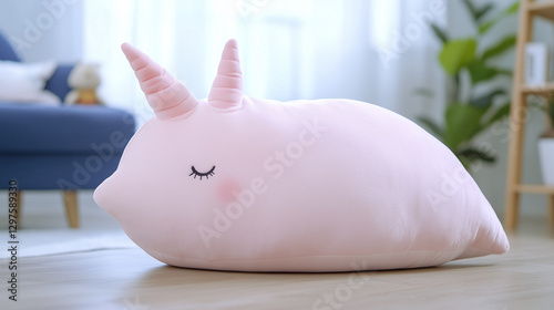 Soft Unicorn Pillow in a Co...