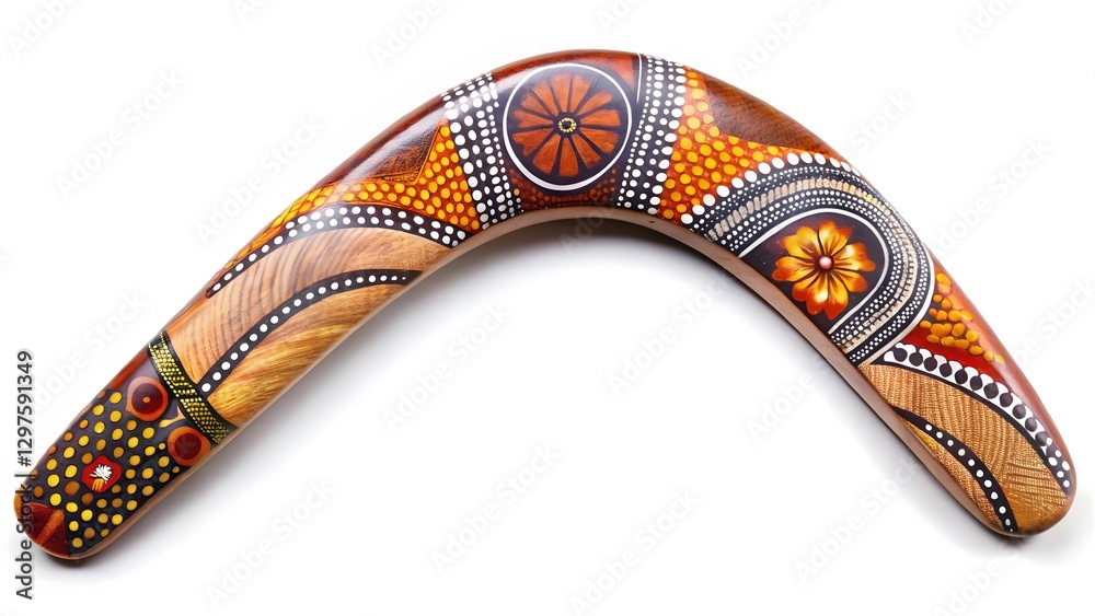 Obraz premium Hand-painted Boomerang