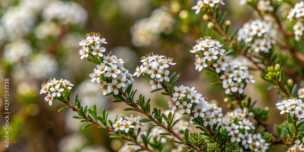 Agathosma betulina Bush with Small White Flowers Agathosma betulina Bush with Small White Flowers