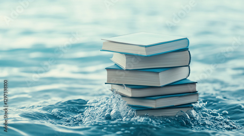Literary Island: A stack of...