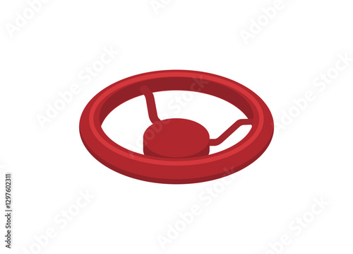 Handle wheel. Simple flat illustration.