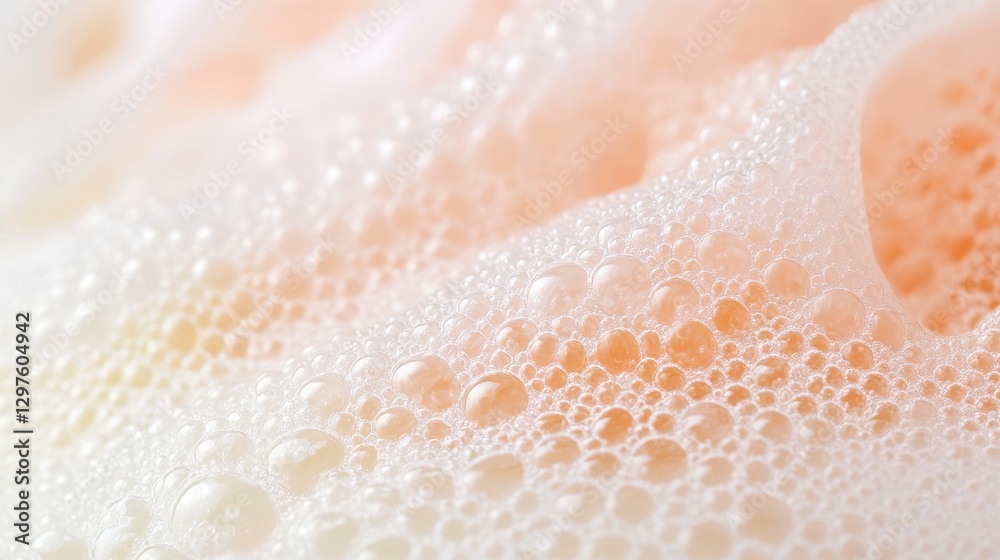 Fototapeta premium Soft Foam Bubbles on a Light Background with Gentle Color Hues