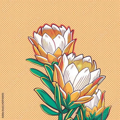 vector illustration of lotus flower