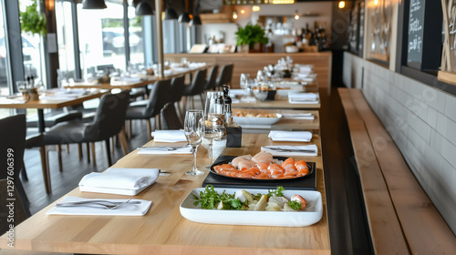 Restaurant Interior with El...