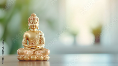Golden Buddha Statue: A ser...