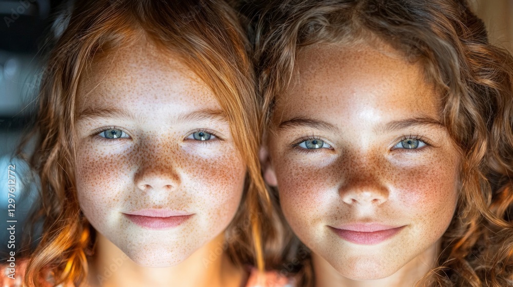 Freckled Sisters Youthful Innocence Portrait Photography Freckled Sisters Youthful Innocence Portrait Photography