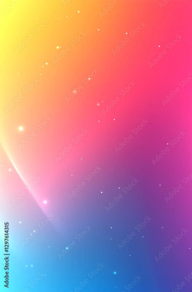 Fototapeta premium Colorful blurred background, pastel gradient colors with copy space, bright orange and blue hues, soft yellow to teal, smooth transition