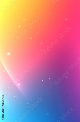 Colorful blurred background, pastel gradient colors with copy space, bright orange and blue hues, soft yellow to teal, smooth transition