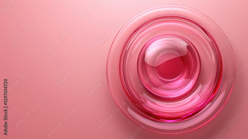 Hydrating skincare gel drop on pastel background