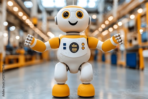 Wallpaper Mural Friendly robot in factory Torontodigital.ca