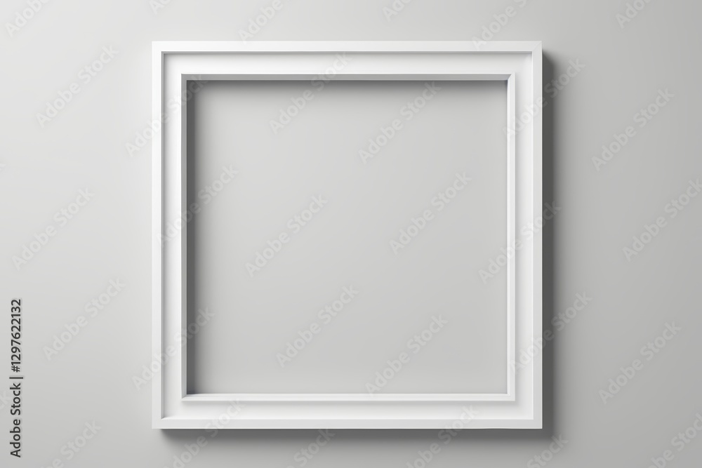 white empty frame on the wall with shadow white empty frame on the wall with shadow