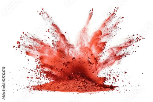 Ultra Hd Picture of Splashes of Seasoning  Realistic Red Spice Powder Explosion