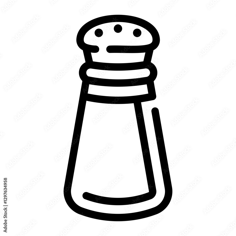 salt and pepper Line Icon