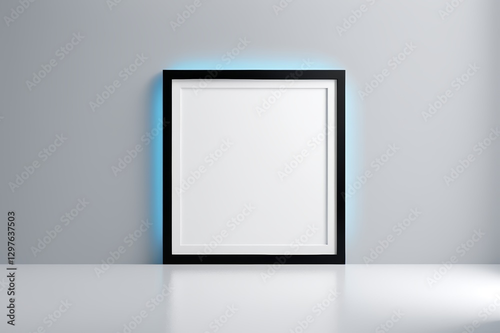 a close up of a picture frame on a wall with a light coming from it a close up of a picture frame on a wall with a light coming from it