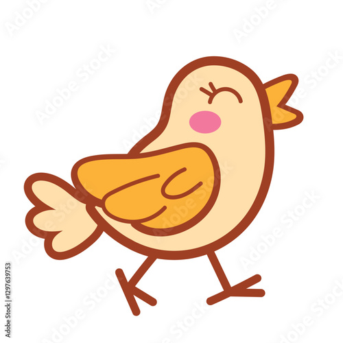 Cute Animal Cartoon Bird Adorable Singing
