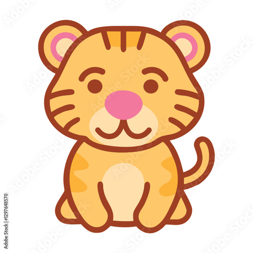 Cute Animal Cartoon Tiger Adorable