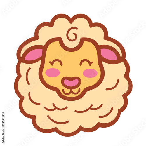 Cute Animal Cartoon Sheep Adorable Icon