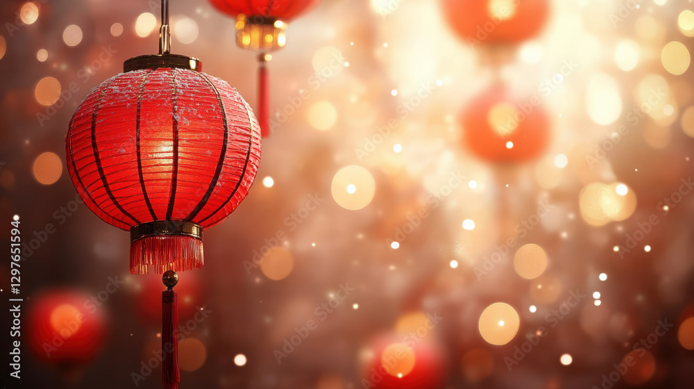 Chinese New Year background, red lanterns Chinese New Year background, red lanterns