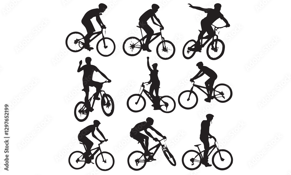 Obraz premium cyclist vector icon