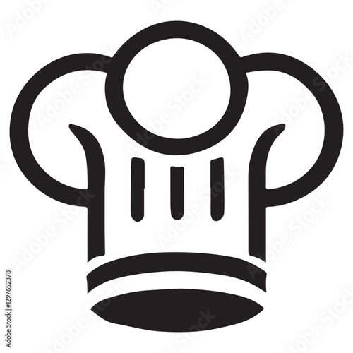 Simple Chef Hat Vector Illustration for Culinary Designs and Creations