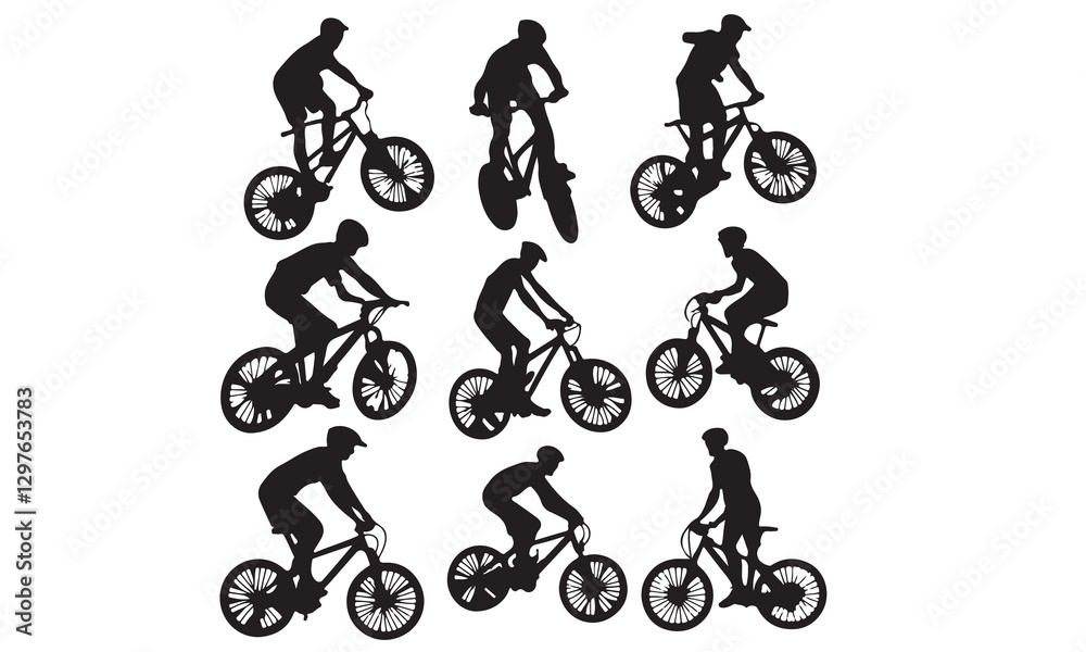 Obraz premium cyclist vector icon
