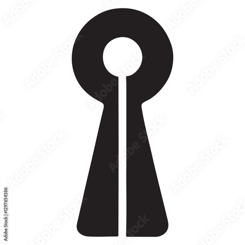 Unique Keyhole Silhouette Design Illustration Security and Access Symbol