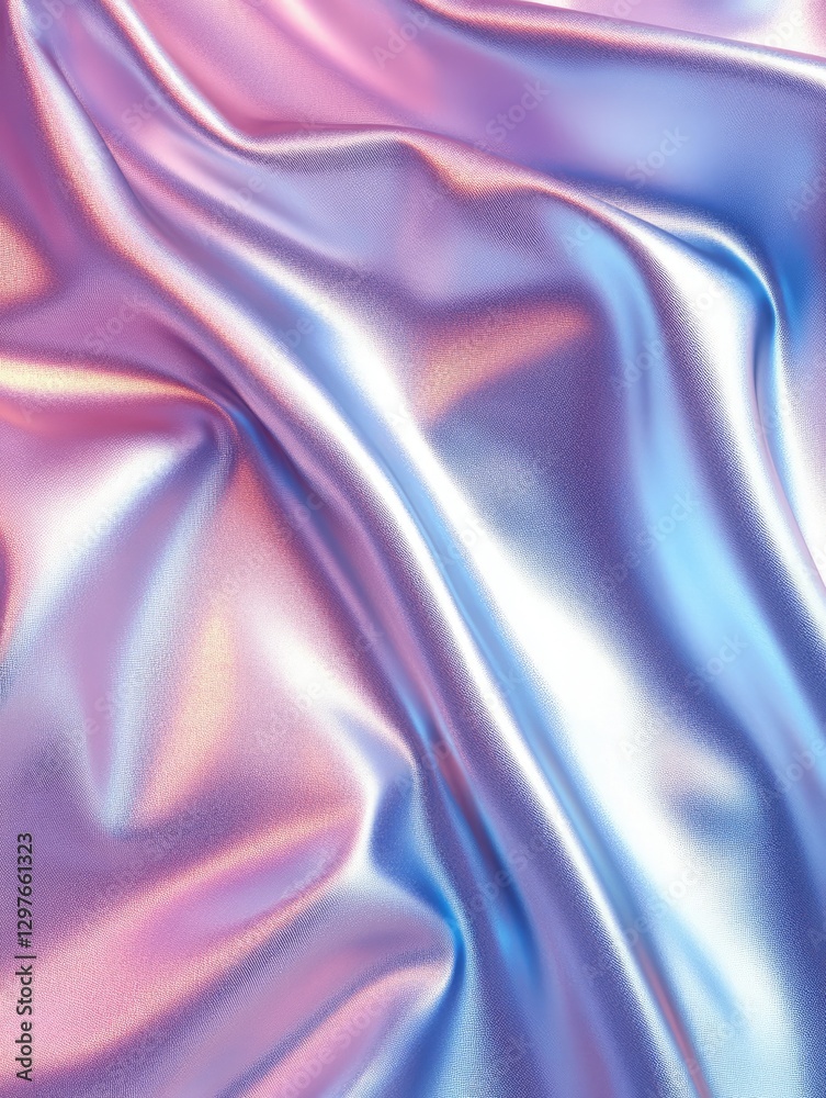 Fototapeta premium Iridescent Silk Fabric with Subtle Folds and Shimmering Pastel Hues