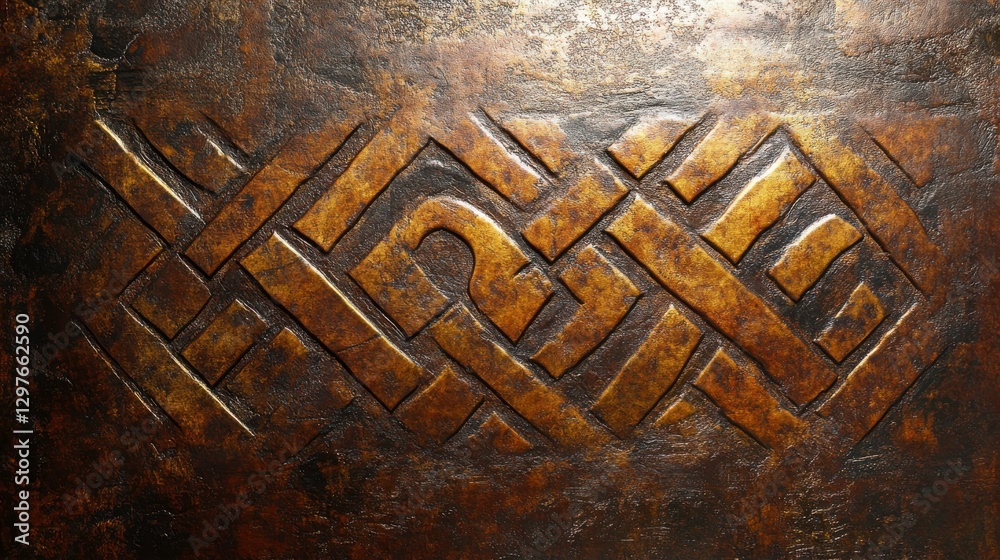Obraz premium Intricate Vintage Cultural Artifact with Bright Patterns
