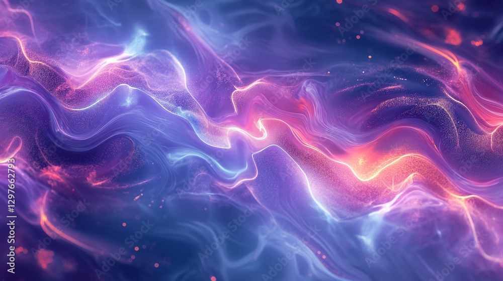 Fototapeta premium Iridescent hologram background with vivid rainbow foil effect and shimmering metallic shine. Abstract design.