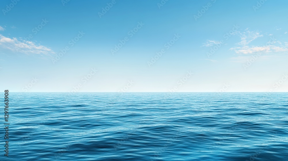 Fototapeta premium Expansive waves crash ocean surface digital artwork serene landscape aerial view midjourney concept