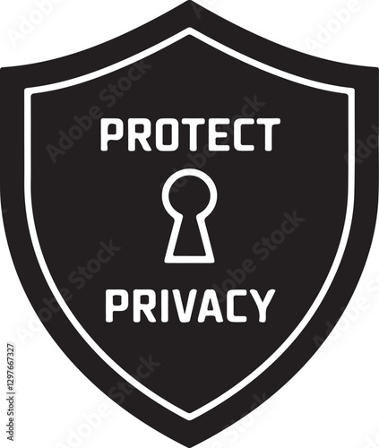 cybersecurity Symbol protection and safety in digital environments
