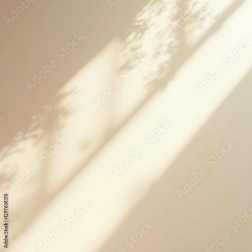 minimalist flay lay mockup shadow sunlight product display branding sun shadows beige white soft clean aesthetic design window cream surface shade cosmetics texture