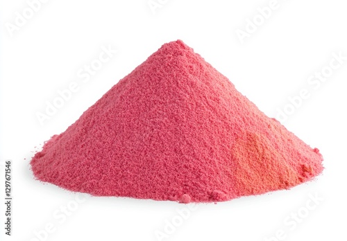Pink and Red Powder Pile on White Background