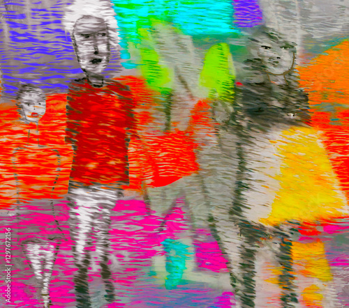 Generated image from original hand-drawn figures