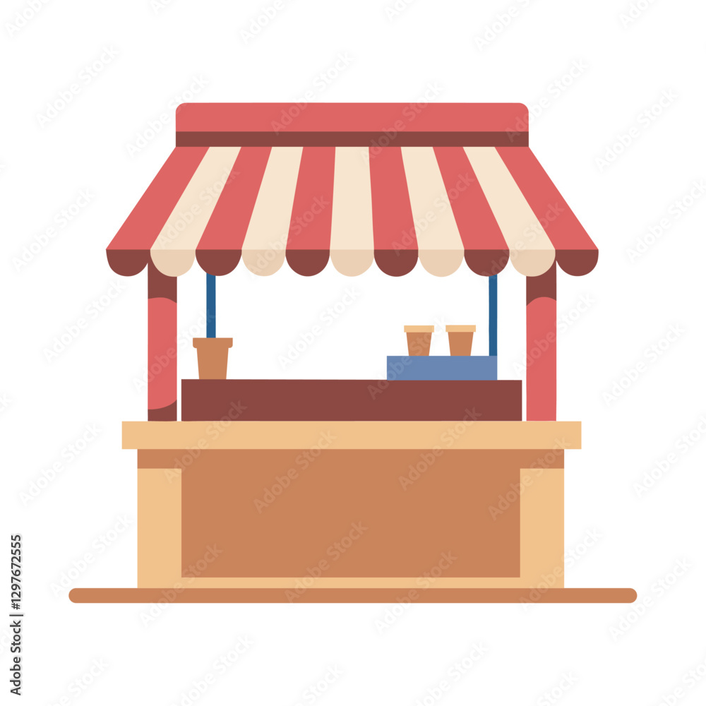 Obraz premium Local Business Market Wooden Storefront