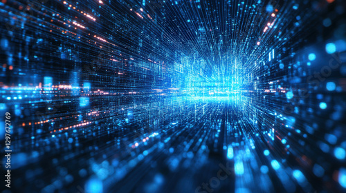 Wallpaper Mural The blue light spreads outwards Torontodigital.ca