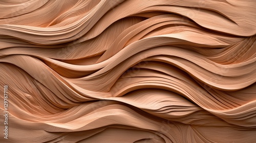 Abstract clay waves texture background design