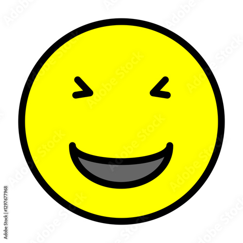 Laughing Vector Filled Icon Design