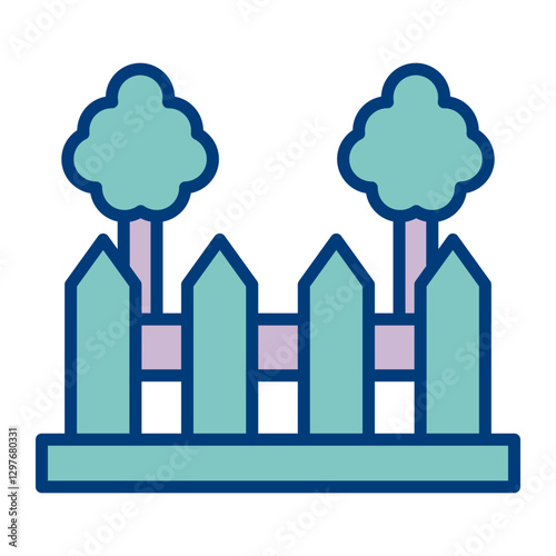 Garden Fence Vector Icon Design