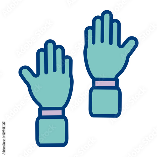 Hand up Vector Icon Design