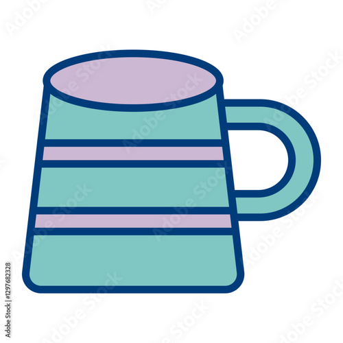 Wooden Mug Vector Icon Design