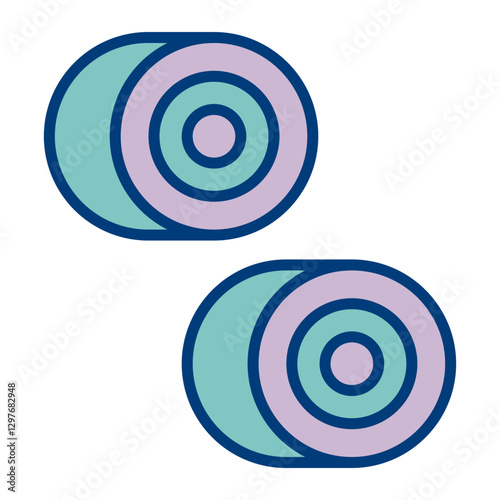 Hay Bale Vector Icon Design
