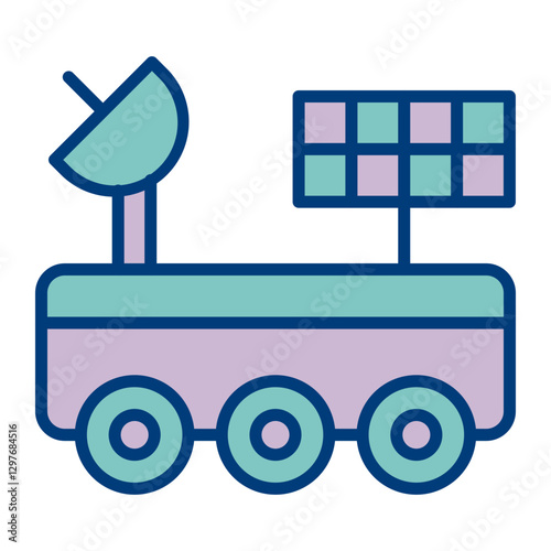 Space Car Vector Icon Design
