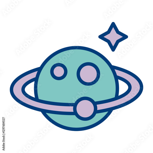 Saturn Vector Icon Design