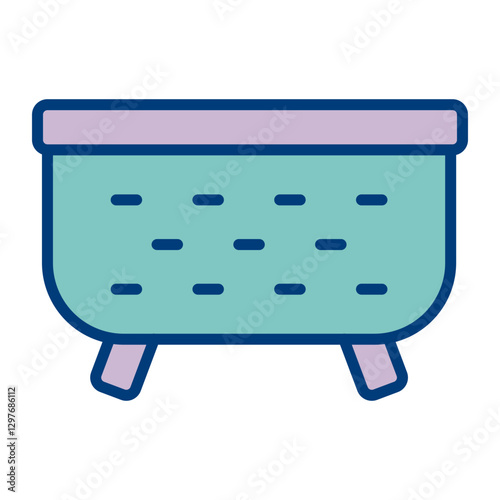 Tub Vector Icon Design