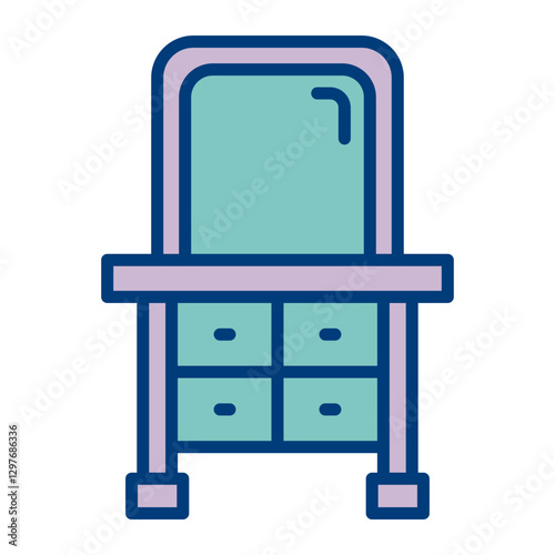 Dressing Table Vector Icon Design