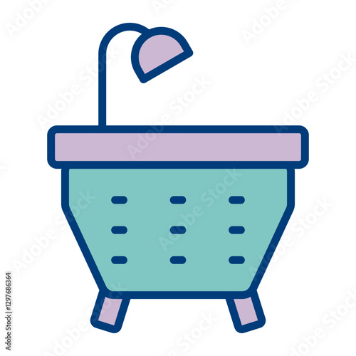 Bathtub Vector Icon Design