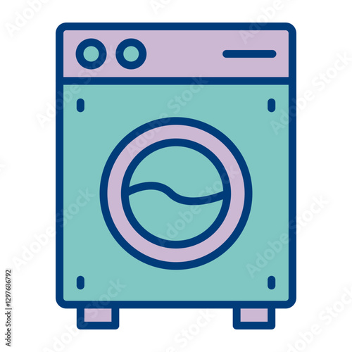 Washing Machine Vector Icon Design